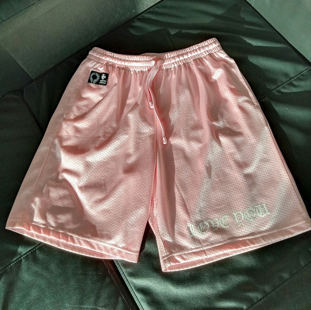 Chrome Hearts Pink Mesh Shorts